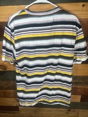 GUESS Los Angeles Vintage Striped Multi-Color Embroidered Shirt Size Small tags