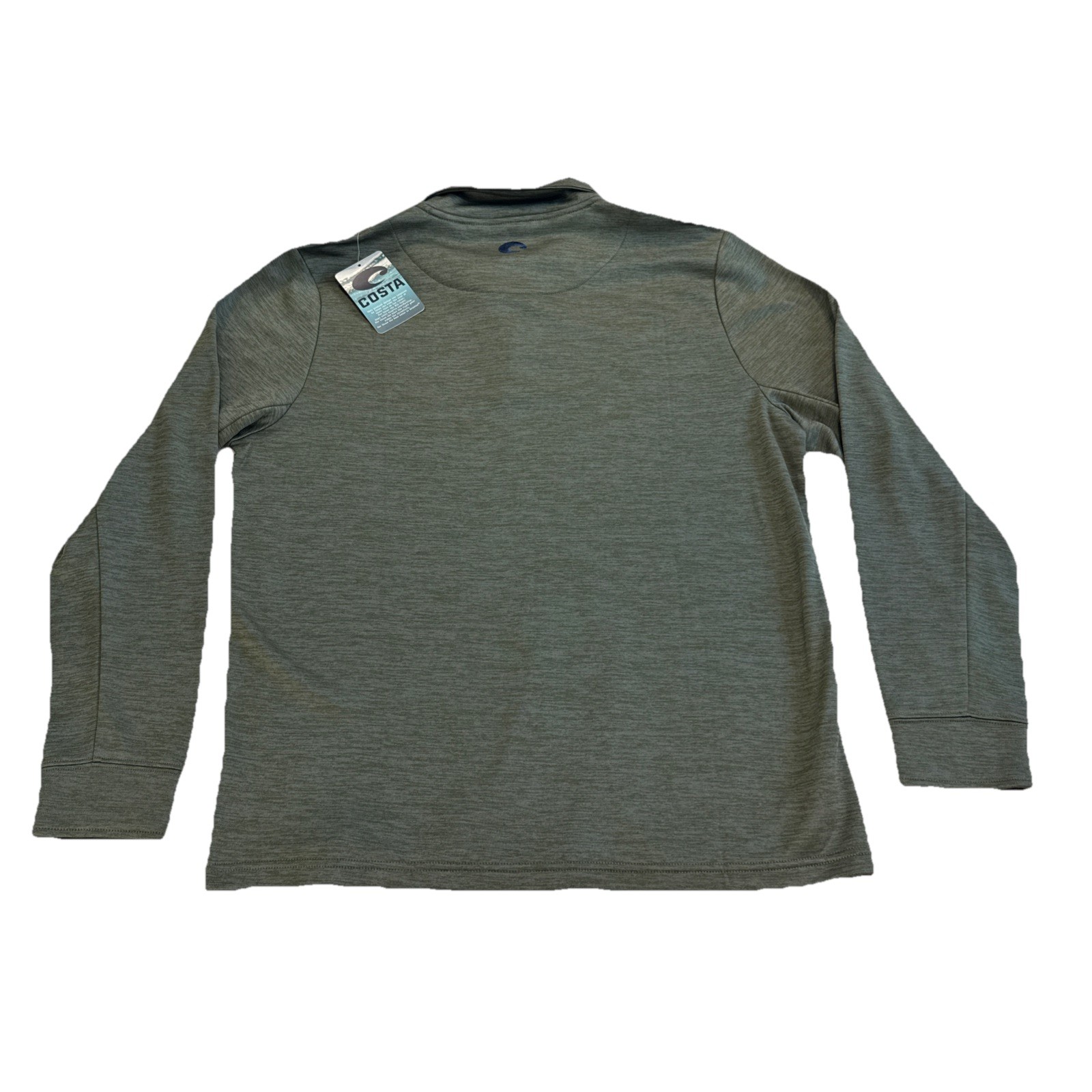 Costa Del Mar Tech Harbor Fleece 1/4 Zip Shirt - Size M Moss Green Heather NWT gallery