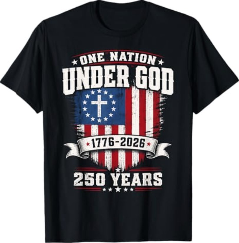250th Anniversary USA 250 American 4th of July Patriotic God T-Shirt