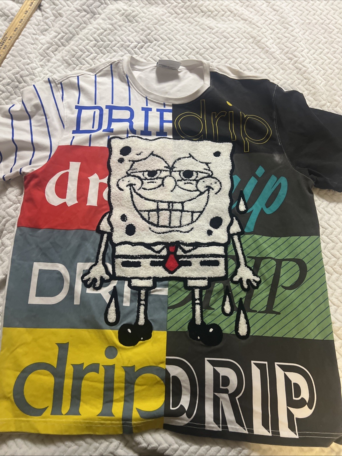 Nickelodeon Spongebob Square Pants- SpongeBob Crew T-Shirt Drip Drip Xl