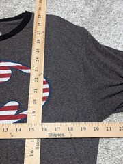 DC Comics Batman Logo/American Flag Men’s Mashup Short Sleeve Tee Size L