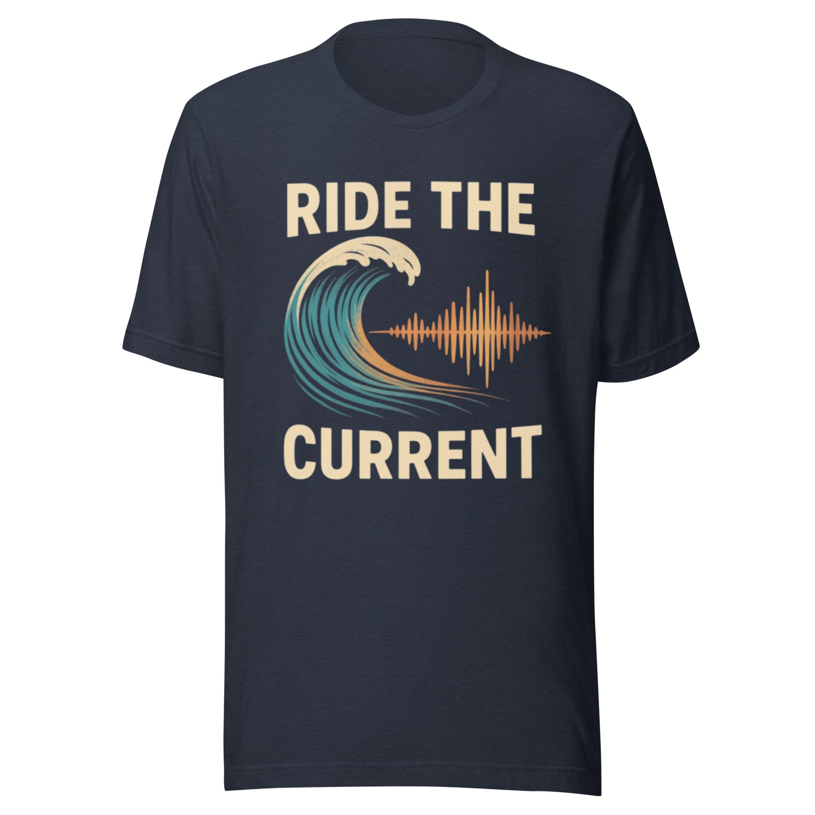 Ride the Current, unisex t-shirt, comfortable, lightweight, soft, 100% cotton