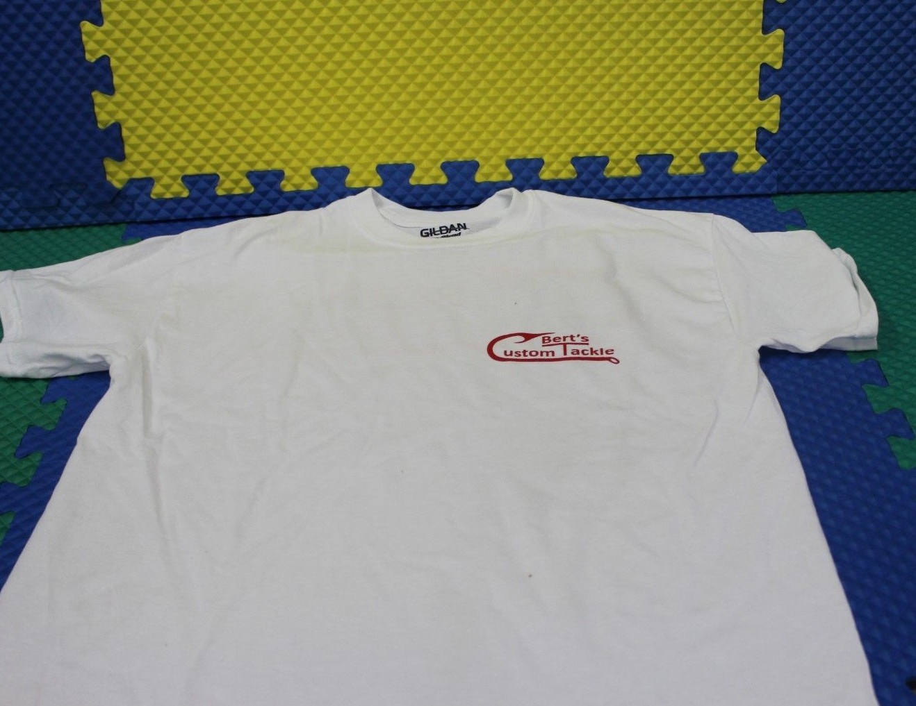 Bert's Custom Tackle White Short SLV 50/50 Poly Cotton Dry Blend Choose Size gallery
