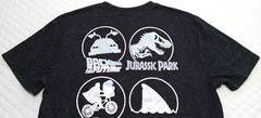 Universal Studios Men’s Medium T-Shirt E.T. Jaws Jurassic Park Black Overdye