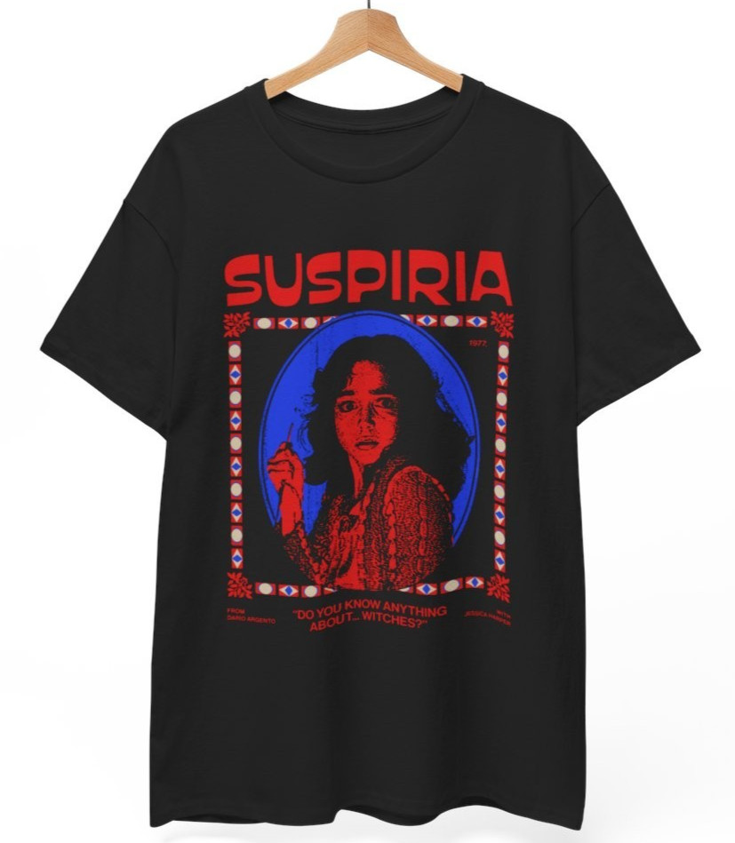 Suspiria 1977 t-shirt, retro horror movie teeshirt, classic black UNISEX Shirt