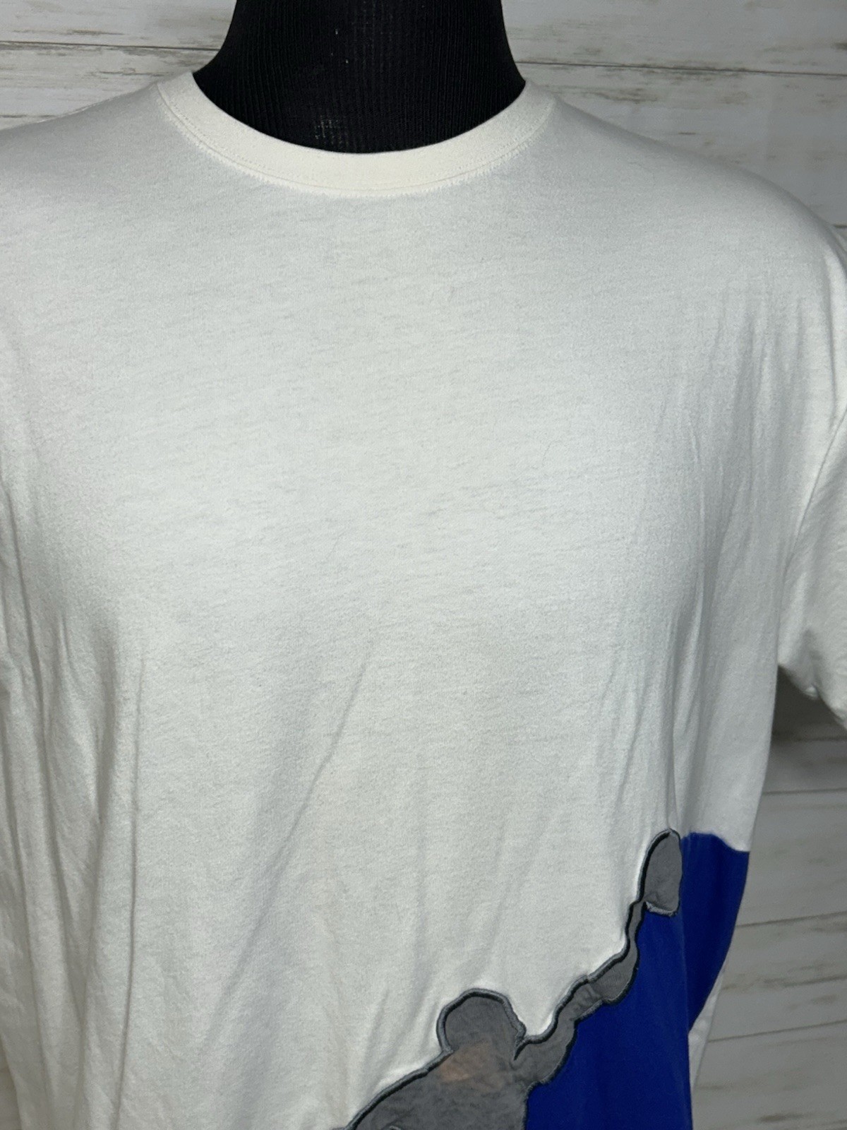 Nike Air Jordan T-Shirt Men XL Big Jumpman Embroidered Logo Blue White 37269-101 gallery