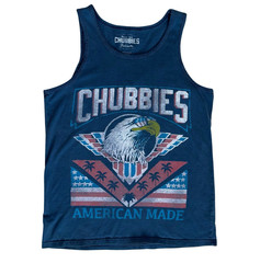 Chubbies Medium American Made Tank Top Bald Eagle Red White Blue USA Pride