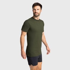 Soffe Men’s 3 Pack USA Poly/Cotton Military Tee, OD Green, Large