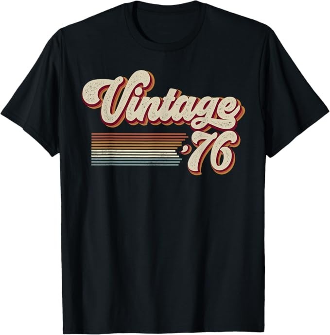 Vintage 1976 Retro Sunset Classic 50-Year-Old 50th Birthday T-Shirt gallery