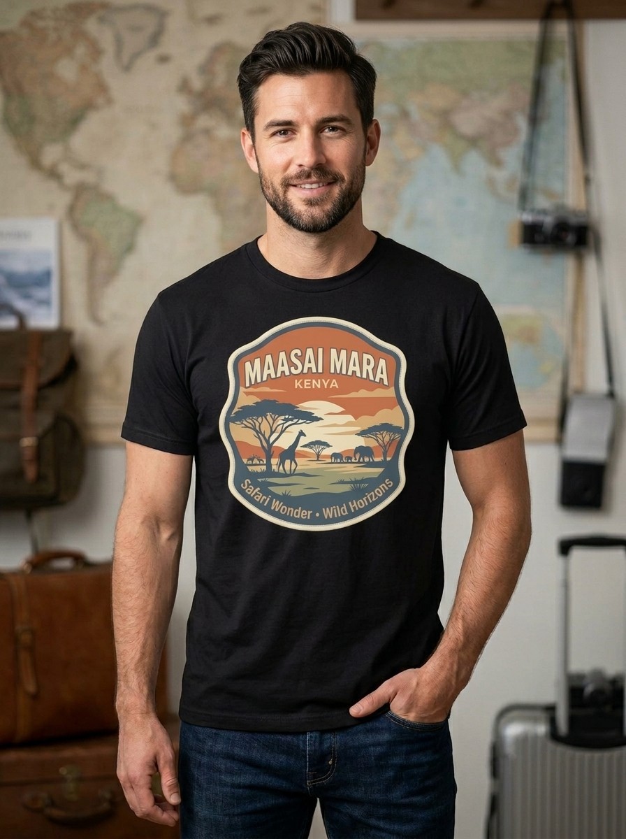 Maasai Mara Kenya Safari Graphic T-Shirt Unisex Travel Tee gallery