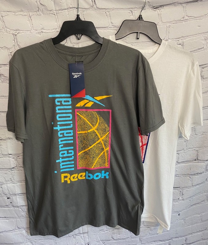 Reebok Men’s Workout Gym Basketball Graphic Logo T-Shirts 2 Pack sz Sm NWT