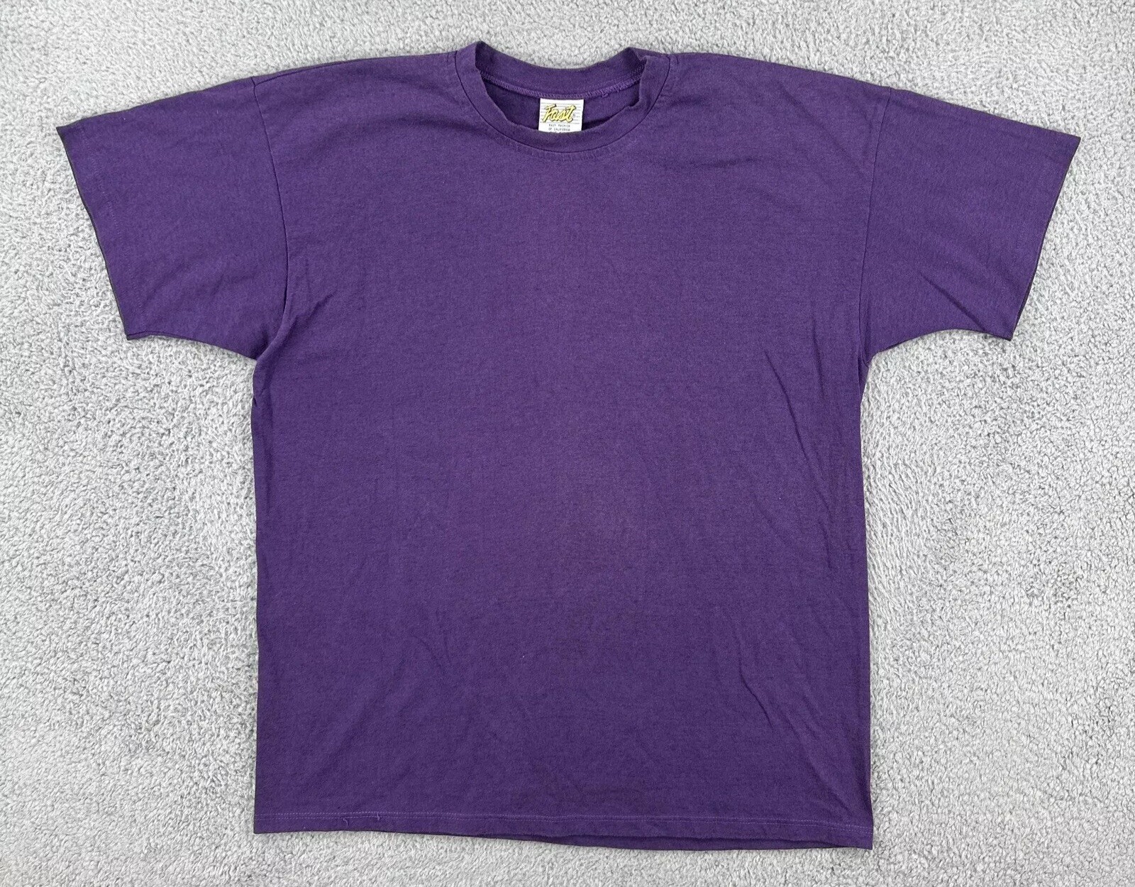 Vtg FAST Fashion Of California 90s XL One Size Fits All USA Made Purple T Shirt