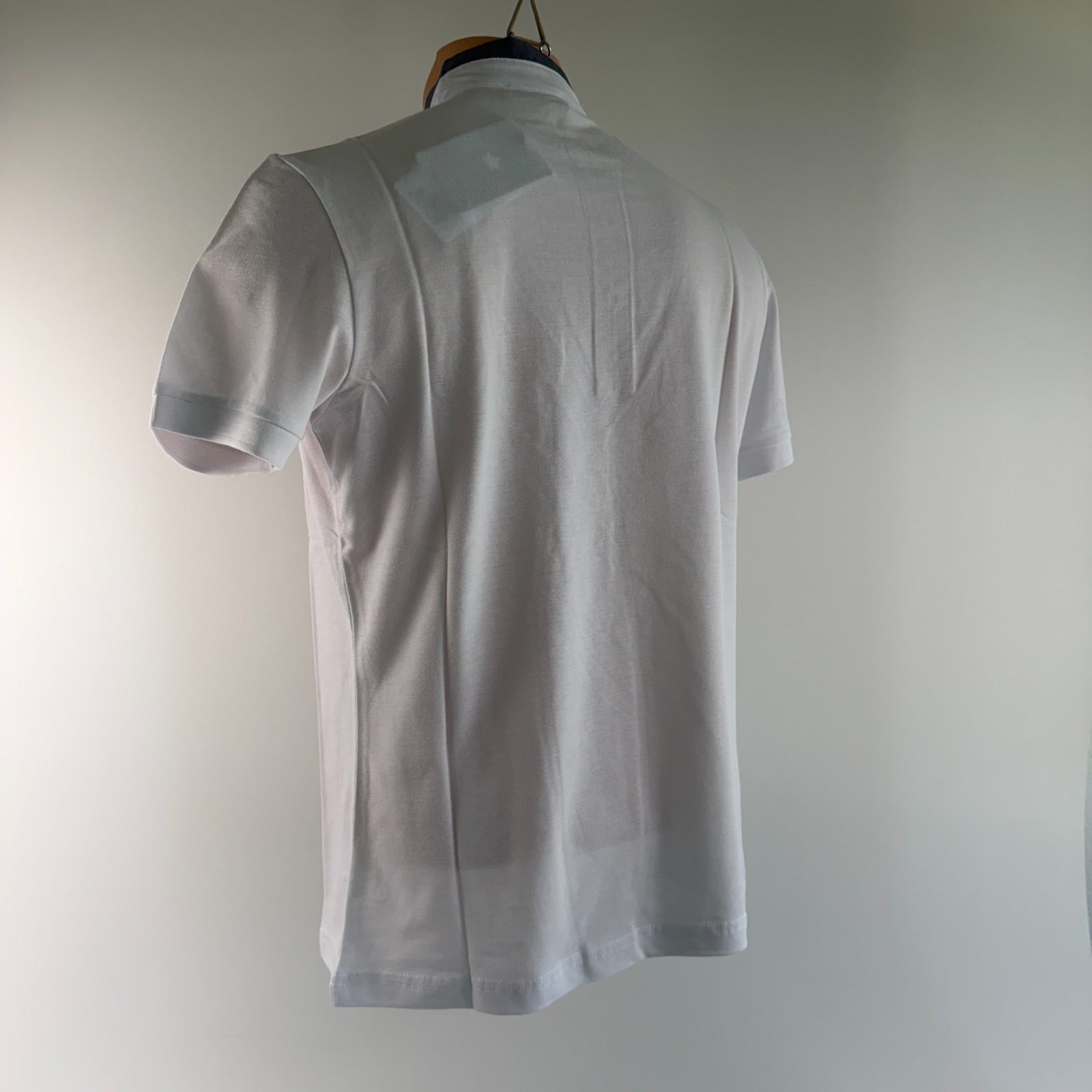 White by Nature Men 100% Cotton Short Sleeve High Neck T-Shirt White Size M NWT gallery