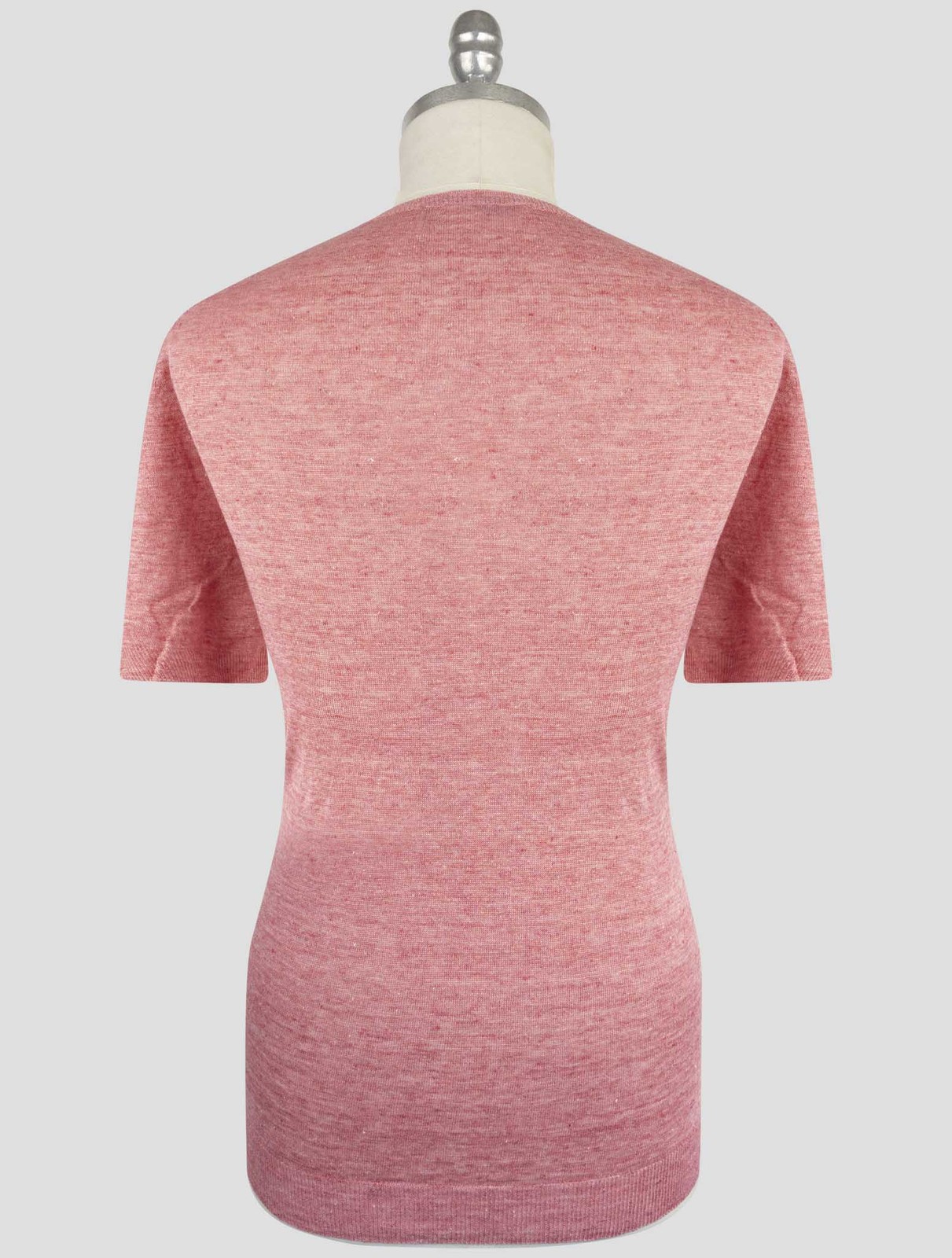 NEW GRAN SASSO RED LINEN T-SHIRT US 46 - EU 56 G4S78 gallery