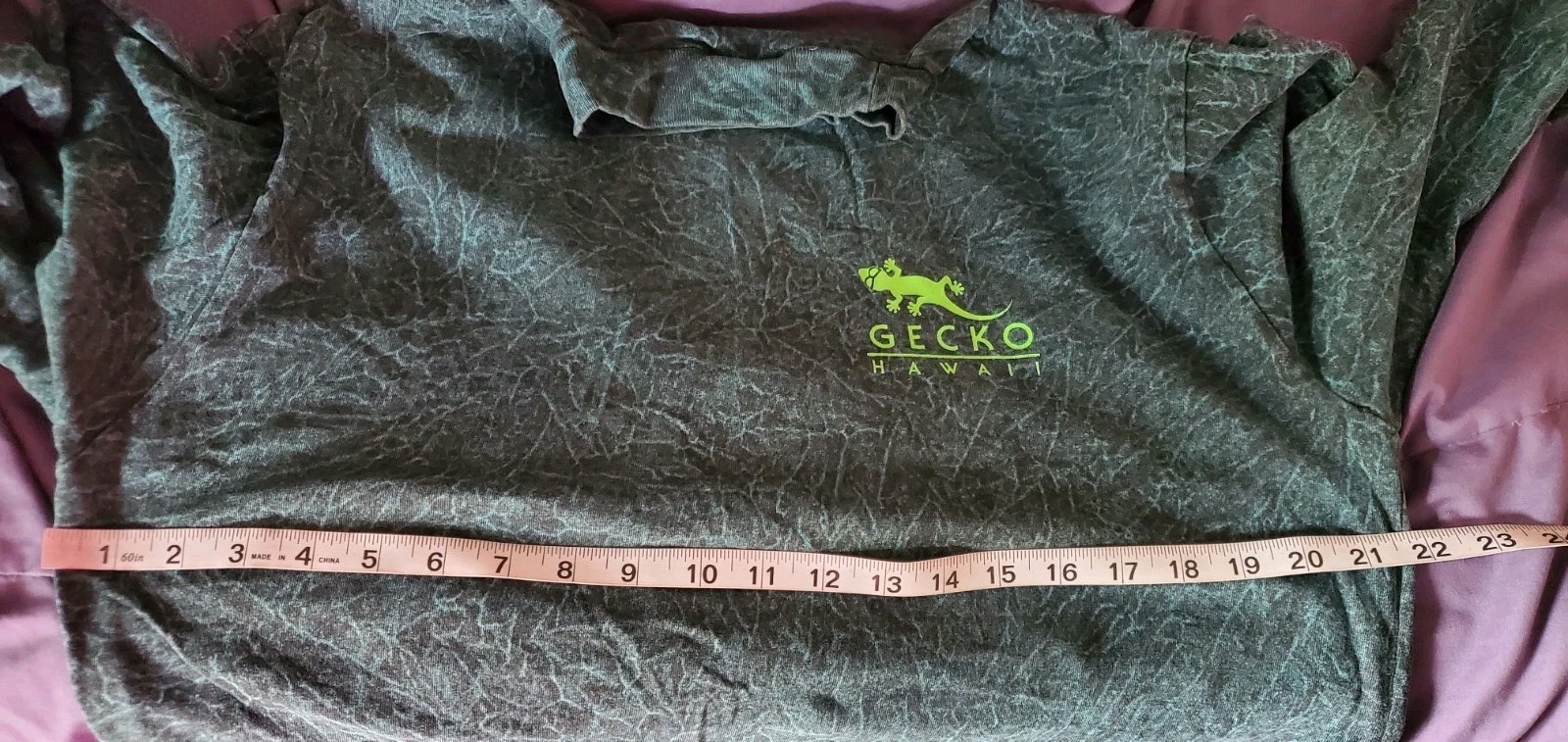 Gecko Hawaii 1980s Long sleeve Mock Neck Size L Gecko Surfing Green Multicolor gallery
