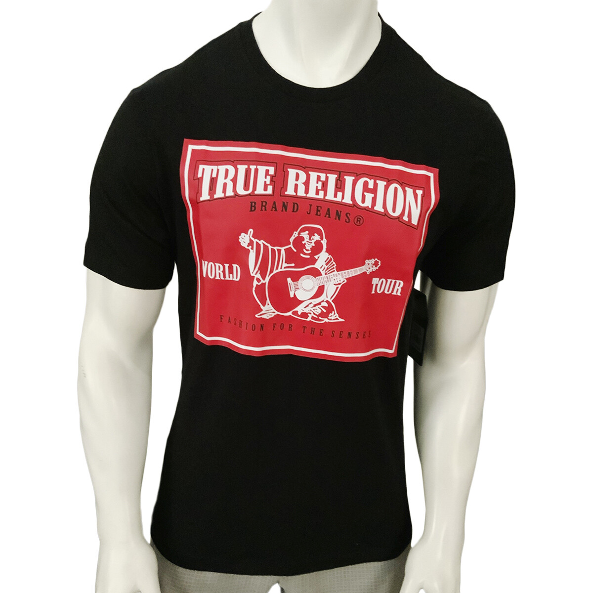 NWT TRUE RELIGION MSRP $59.99 MENS BLACK CREW NECK SHORT SLEEVE T-SHIRT SIZE M L