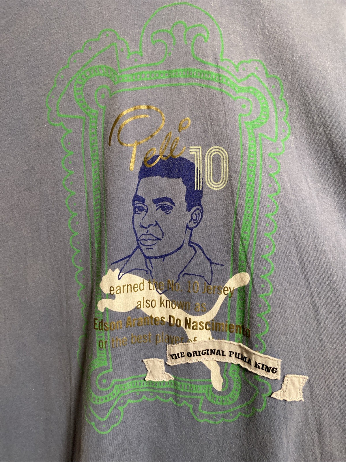 Vintage PUMA Hong Kong PELE BRASIL 10 T-Shirt Size LARGE. Excellent gallery