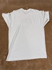 70’s Detective Mustache Aviators Black and White Stencil T-Shirt Adult Large Use