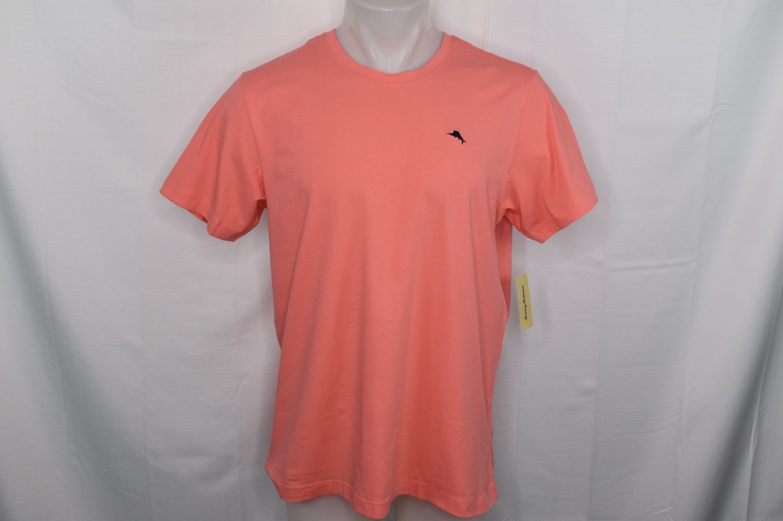 NWT TOMMY BAHAMA Medium Men's Cotton Spandex Crew Neck Tee Coral gallery