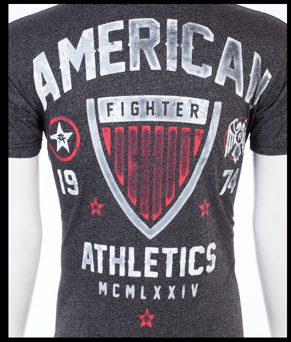 AMERICAN FIGHTER Heather Black CUMBERLAND Athletic Graphic T-shirt NWT gallery