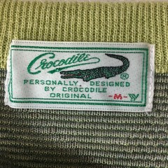【Unique】 Made in Japan Crocodile Short Sleee All-Oer Print Summer Knit, Green
