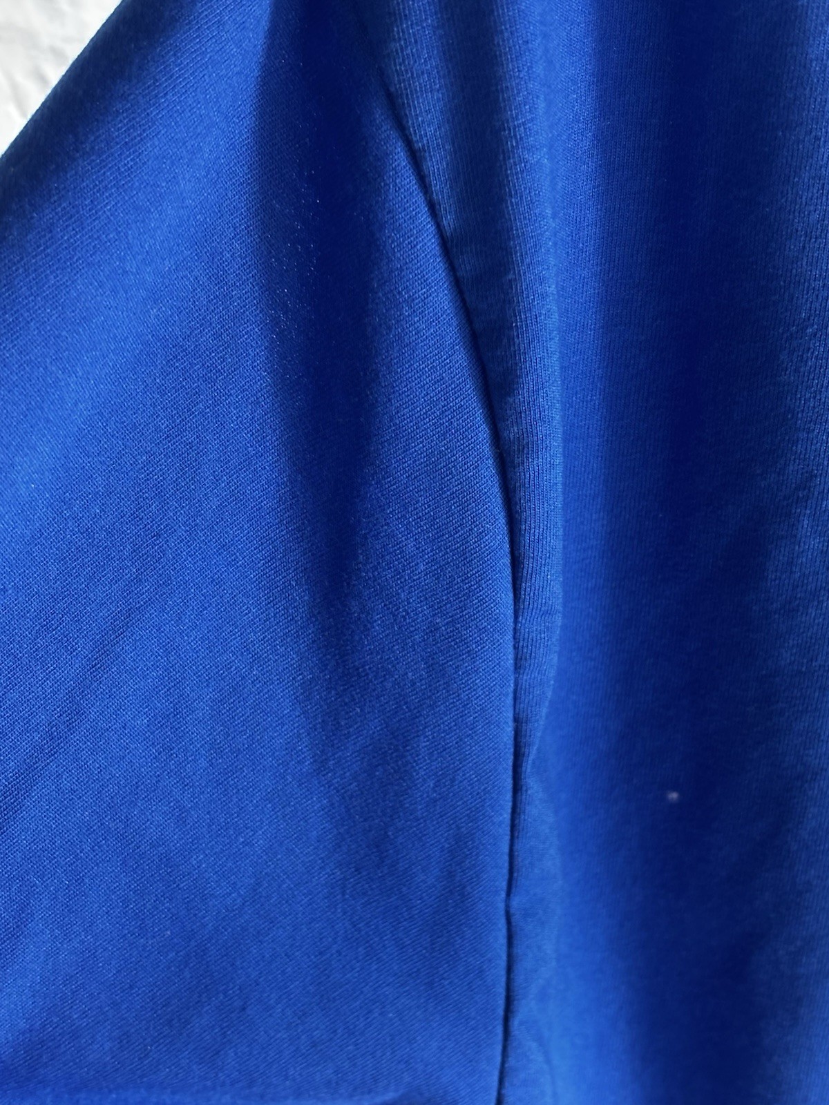 Mens Pullover T- Shirt Bright Blue Polyester Easy Care Unbranded No SIZE READ gallery