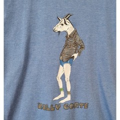 EI-LO Graphic Distressed Blue Short Sleeve T Shirt Size XXL The Angry Goat Pub