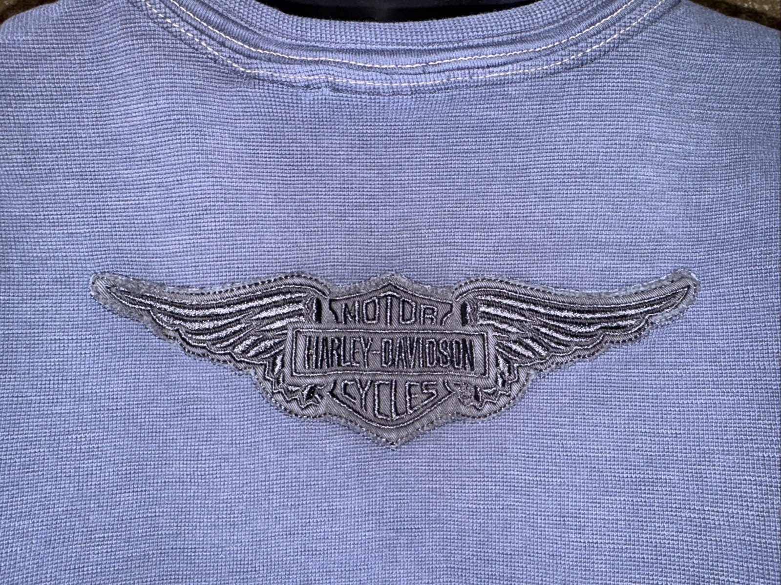 Harley-Davidson Men's XL Embroidered Thermal Long Sleeve Henley gallery