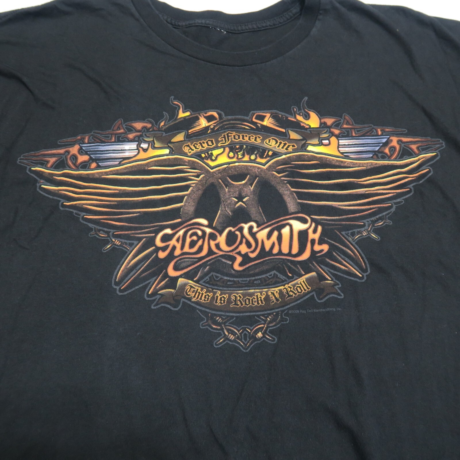 2009 Aerosmith Graphic T-Shirt Mens 2XL Black Short Sleeve Pullover Crew Neck gallery