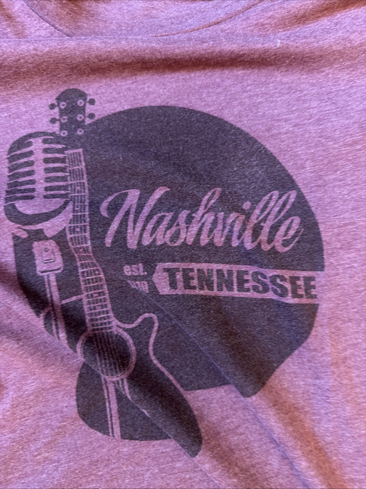 Nashville T Shirt Men’s Large Maroon Canvas Brand