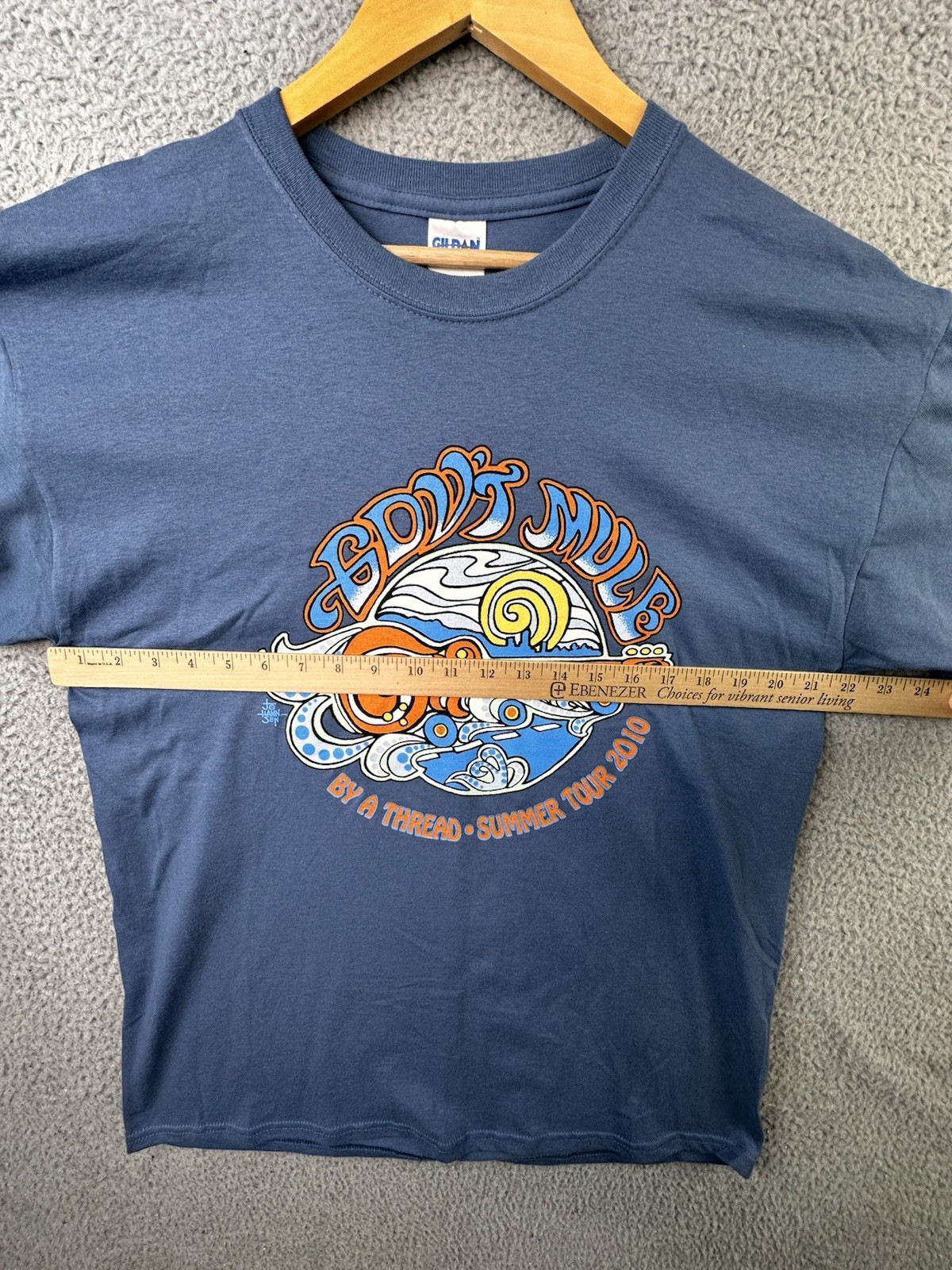Govt Mule Concert T-Shirt By A Thread Summer 2010 Tour Adult Large Blue gallery