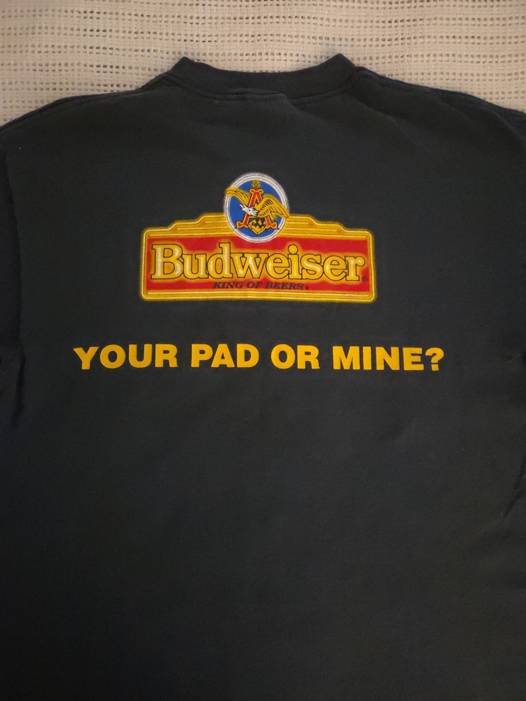 Vintage Bud-weis-er T-Shirt-Adult Lg-Double Side-Single Stitch 1995 Flawless gallery