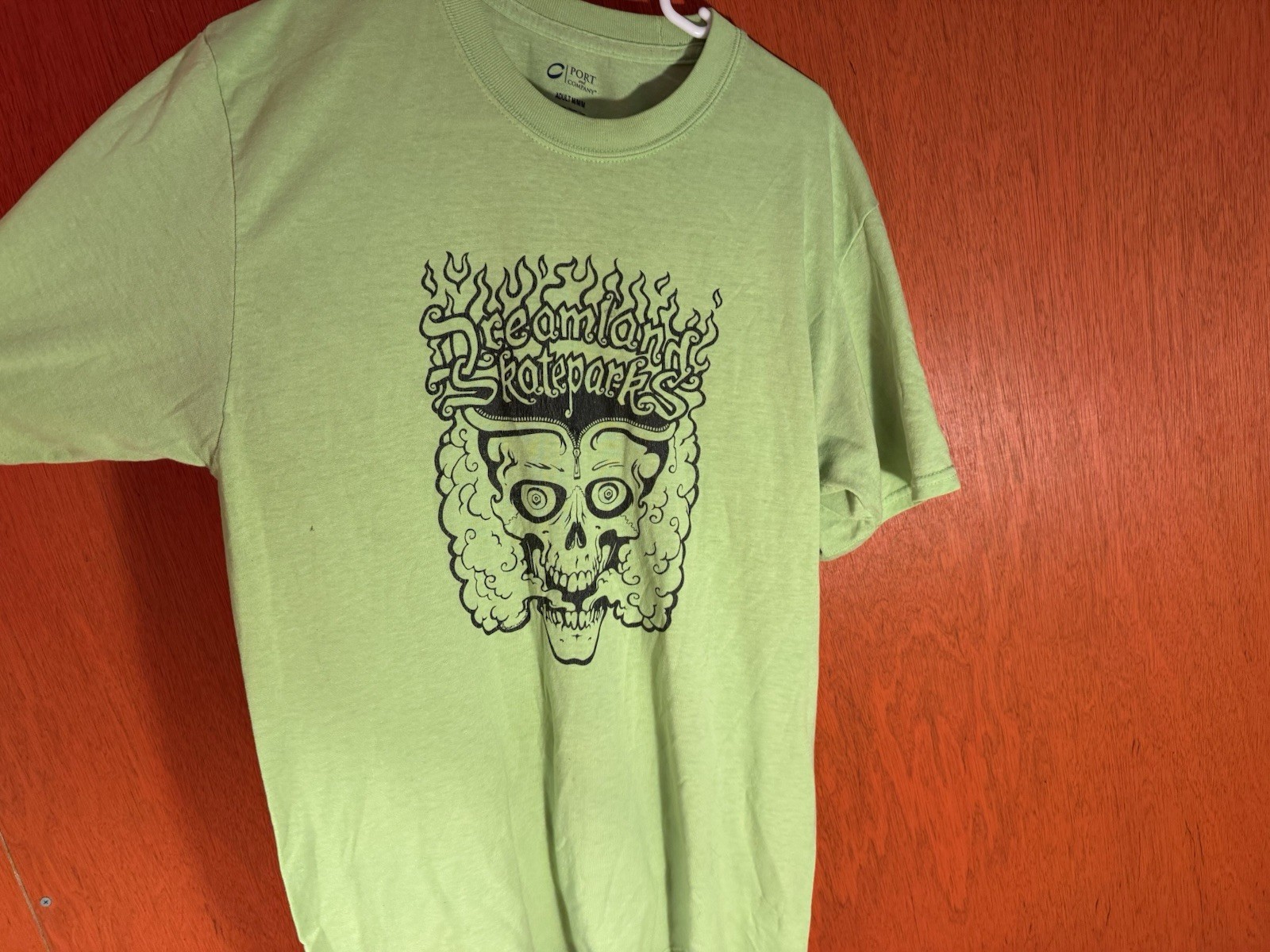 Dreamland Skate Parks, Burnside Hi Vis Yellow Green Medium T-Shirt, Radical Man! gallery