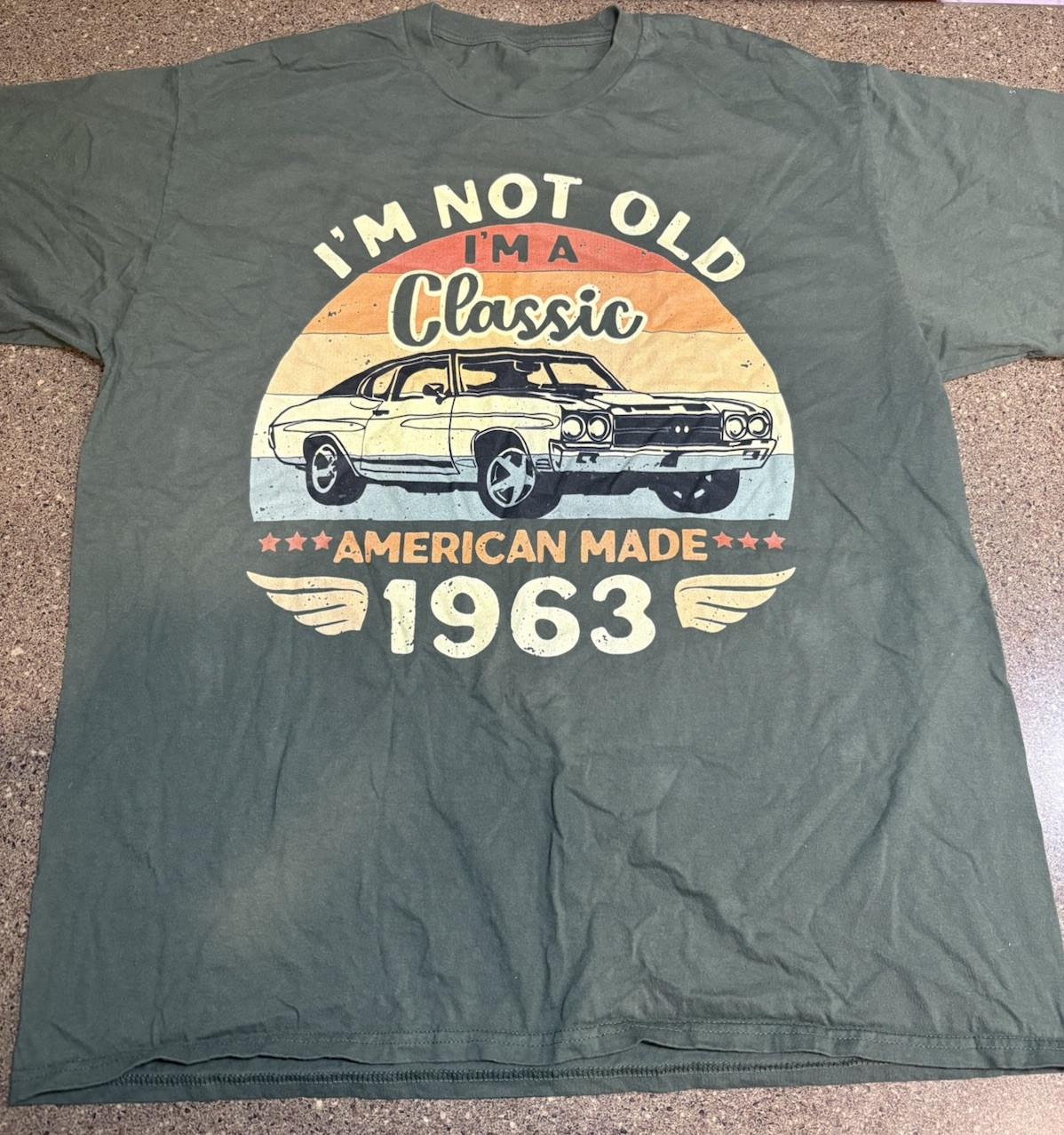 Vintage T Shirt “I’m Not Old I’m Classic” 1963, Green gallery