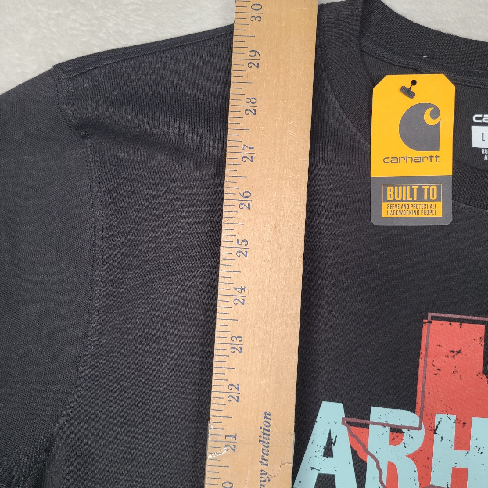 CARHARTT Men's Texas State Relaxed Fit Heavyweight Graphic T-Shirt L Black NWT gallery