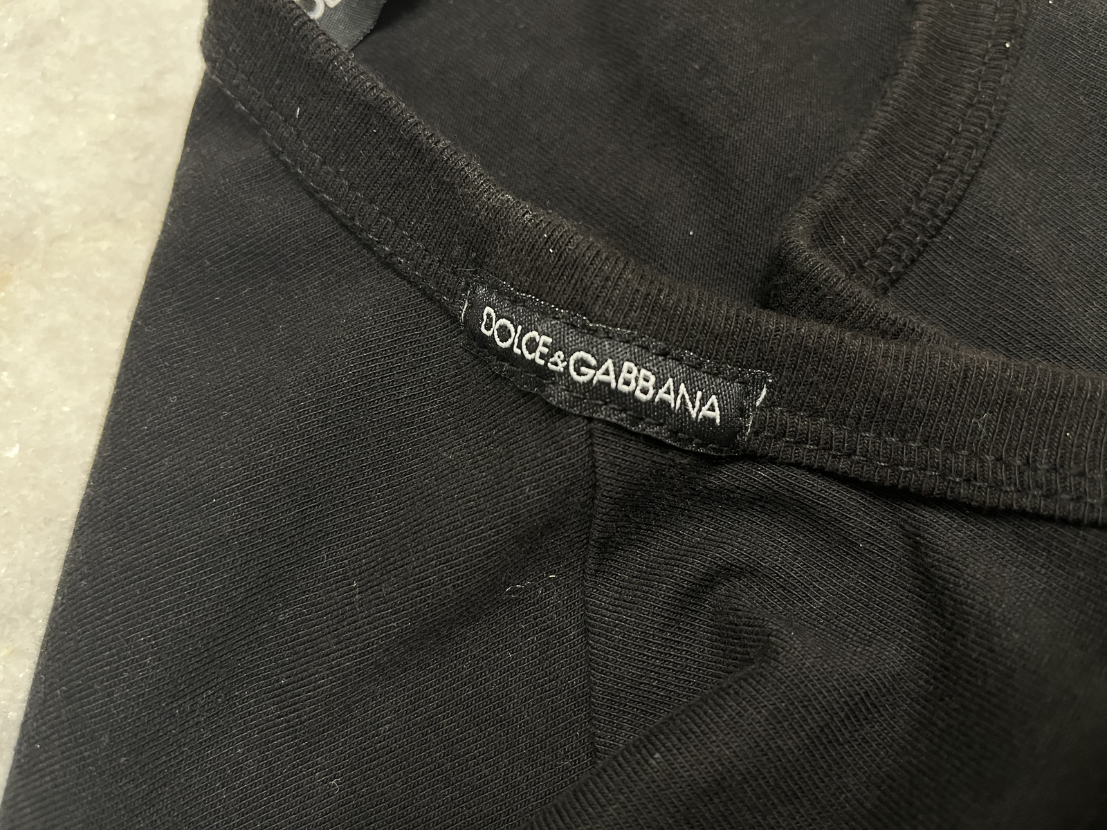 Dolce & Gabbana Black Cotton Chenille Logo Patch T-Shirt DG Logo Embroidered gallery