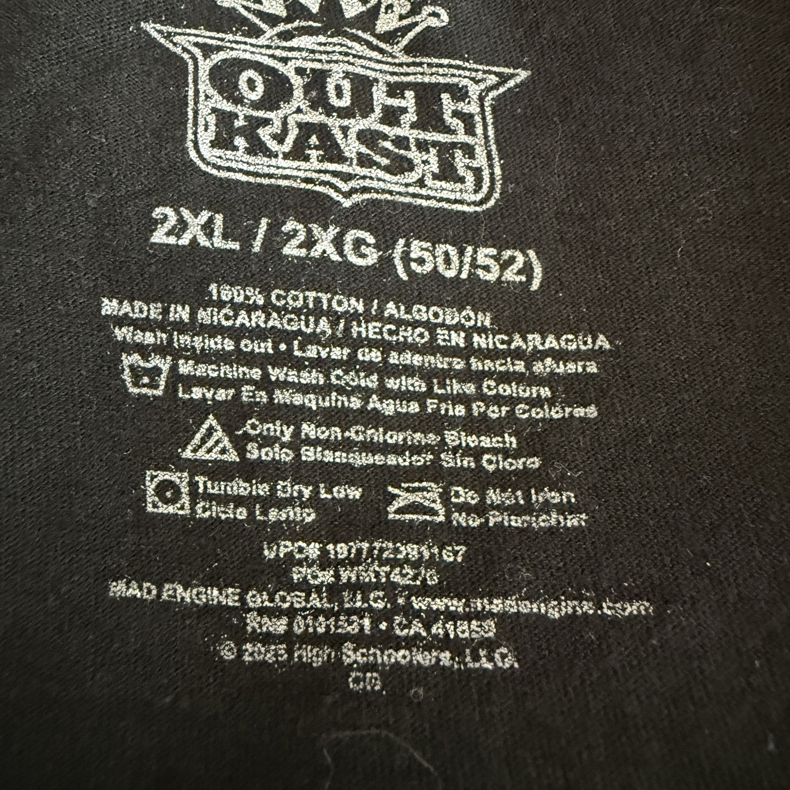 Mens Black Outkast Short Sleeve T-Shirt 2XL Rap Music 90s Hip-Hop Streetwear gallery