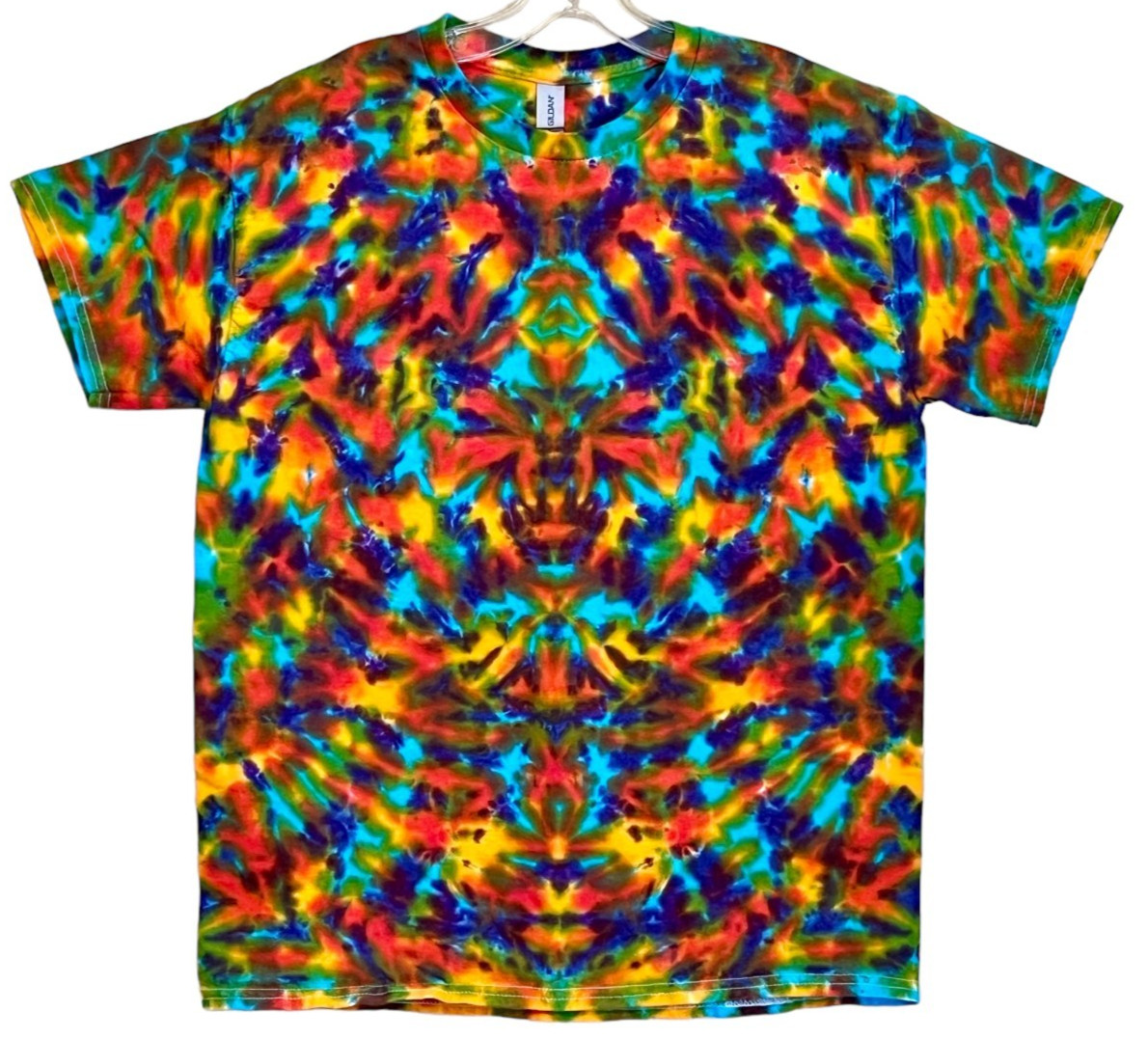 Tie Dye Shirt | Rainbow Blotter Scrunch | Handmade | Unisex | Tall | Women's gallery