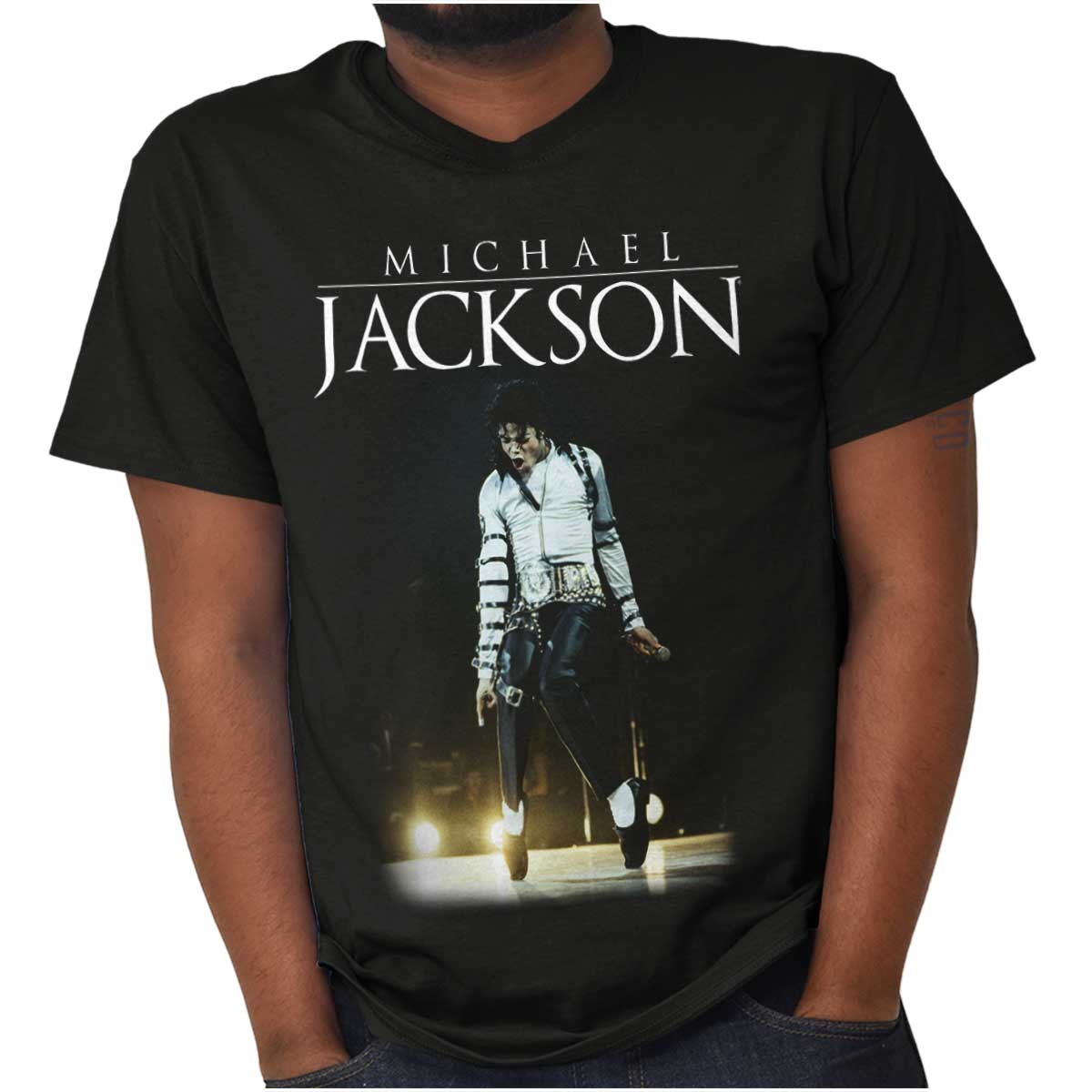 Michael Jackson Bad Tour Toe Stand Dance Womens or Mens Crewneck T Shirt Tee