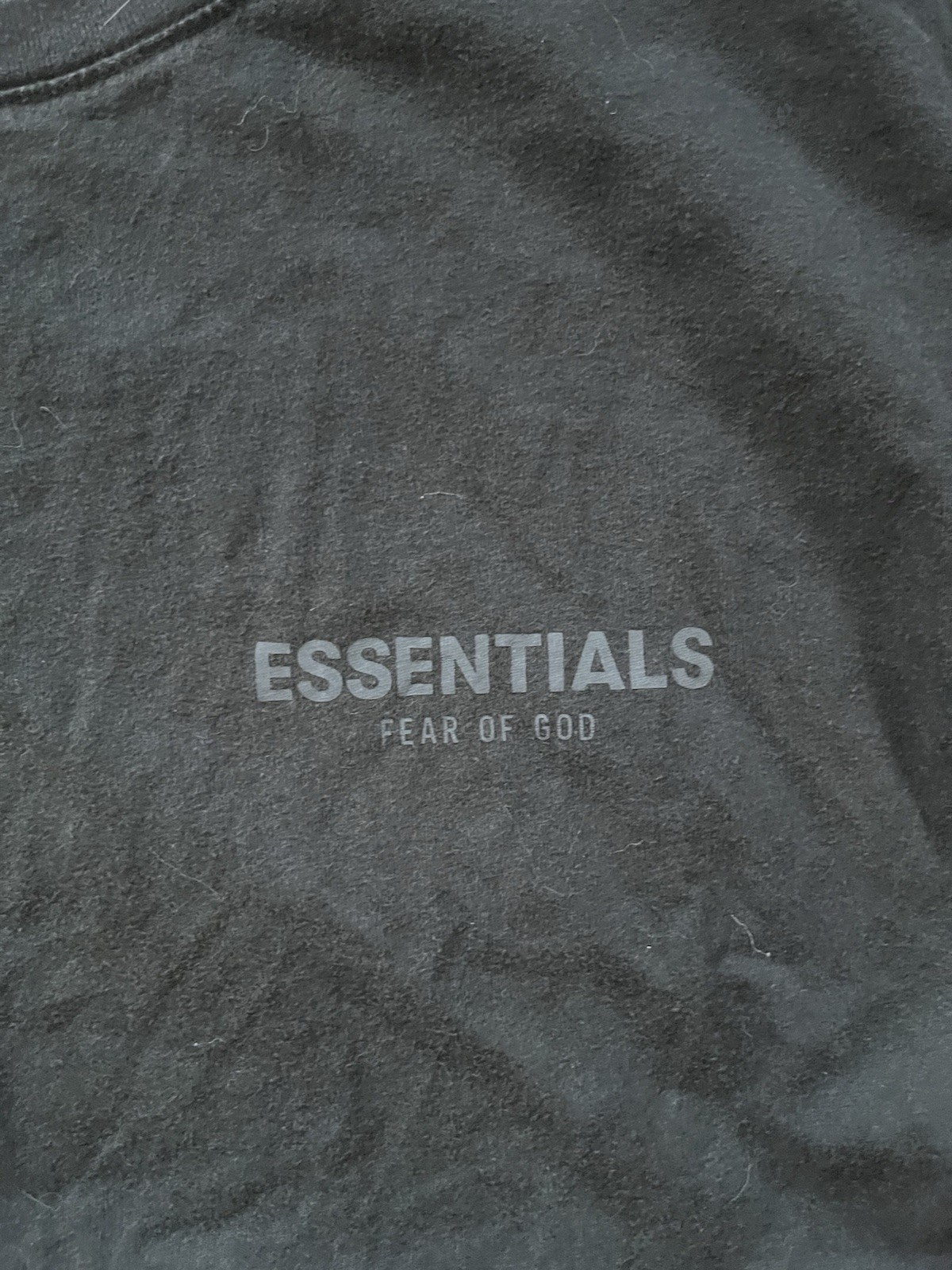 Essentials Fear of God ESSENTIALS Men's XL Black Logo Crew Neck Short Sleeve Tee gallery