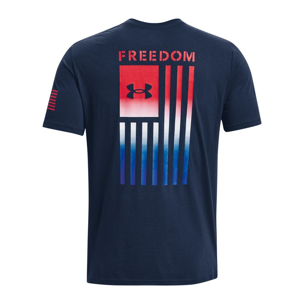 Under Armour 1377056 Men’s UA Freedom Flag Gradient T-Shirt, Academy, Small