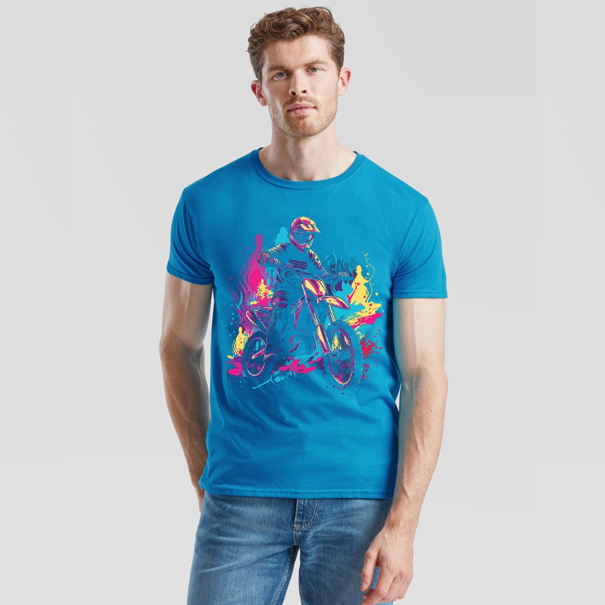 Motocross Rider Dirt Bike Sports Mens T-Shirt Extreme Action gallery