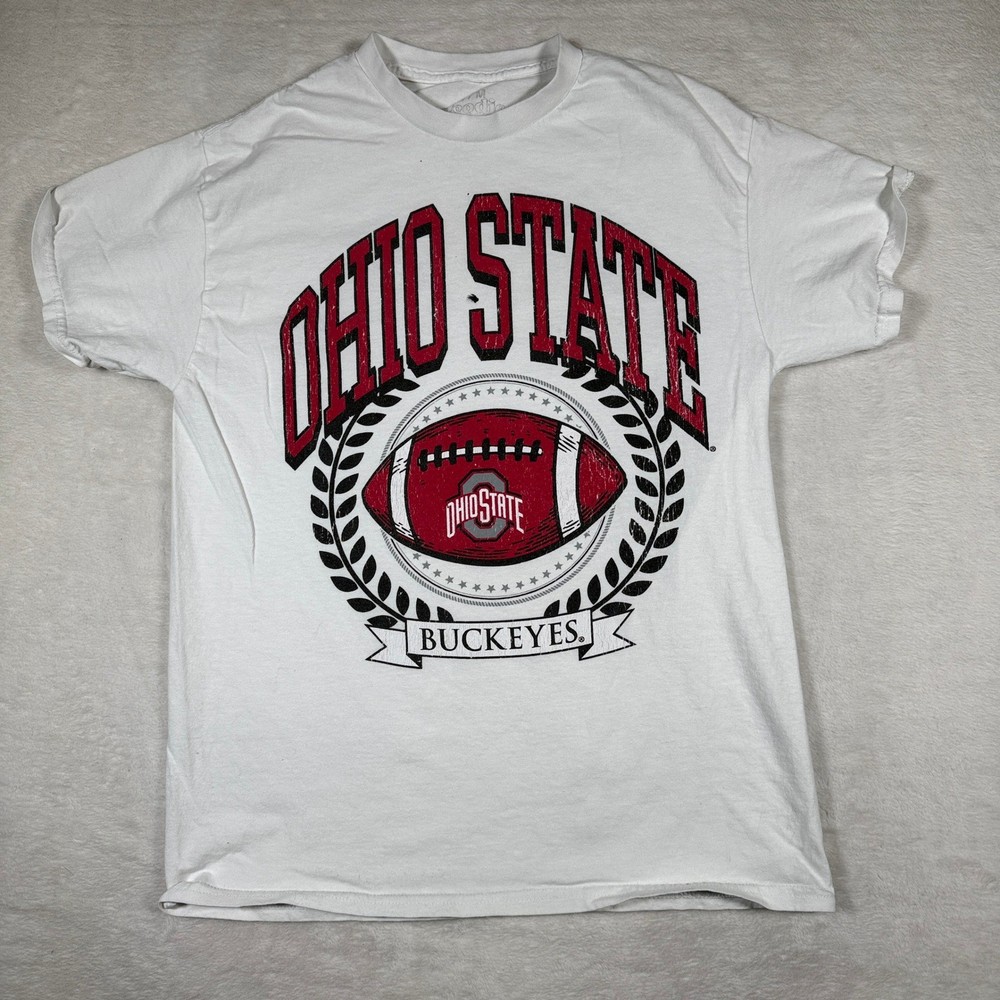 Goodie Two Sleeves Ohio State Buckeyes Football T Shirt Size S M White