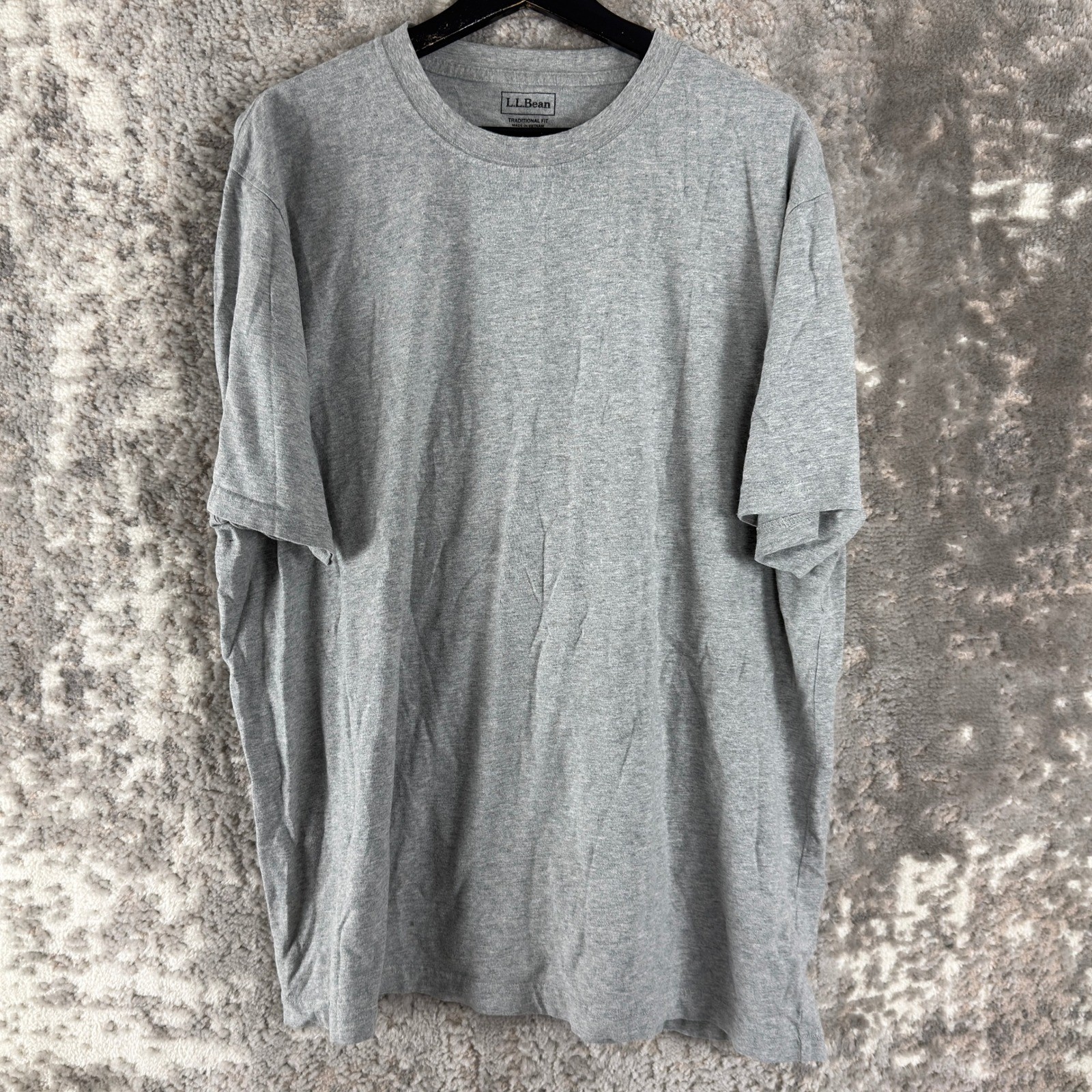 L.L.Bean Size XL Traditional Fit Cotton Essential T-Shirt Gray Short Sleeve Mens gallery