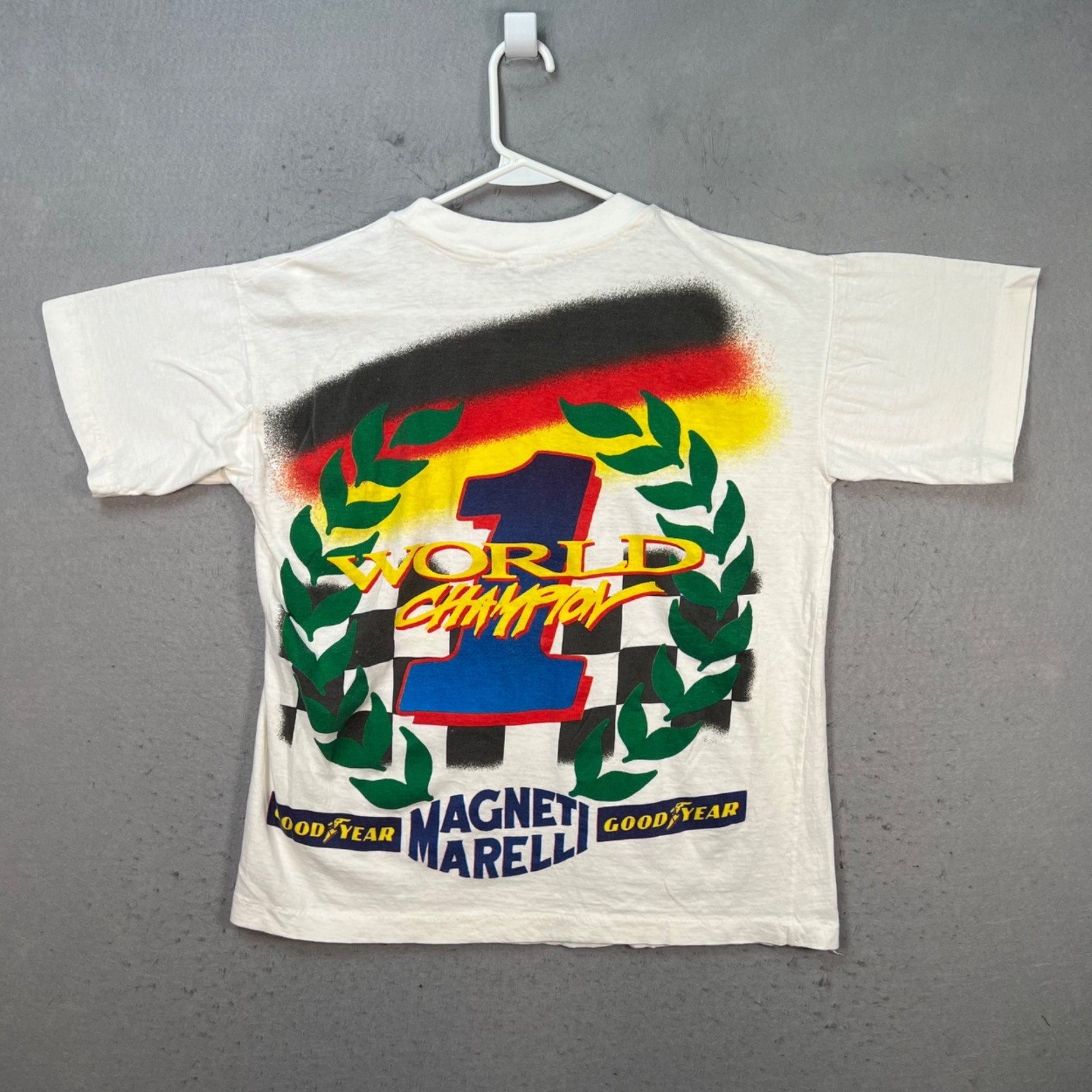 Vintage 90s Renault Benetton B195 Michael Schumacher F1 Racing T-Shirt XL gallery