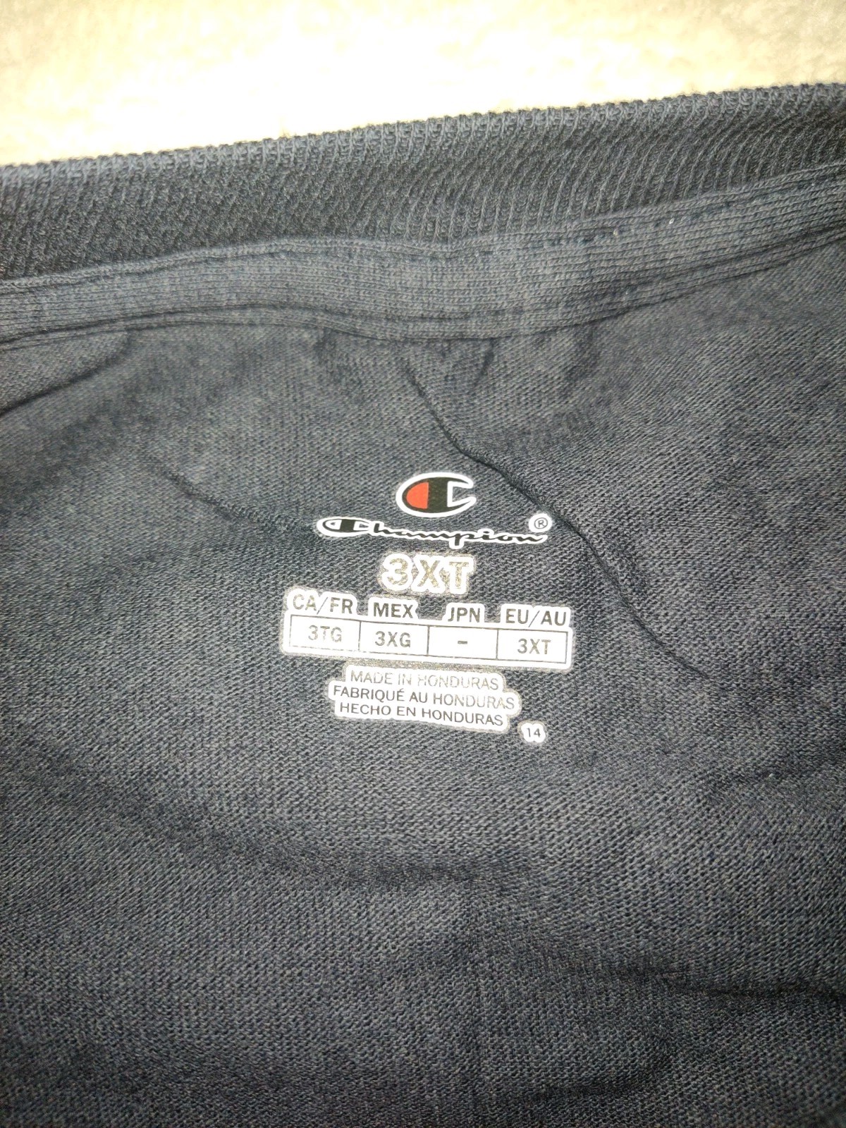 Men's Champion T-shirt Color Navy Blue Size 3XLT New With Tags gallery