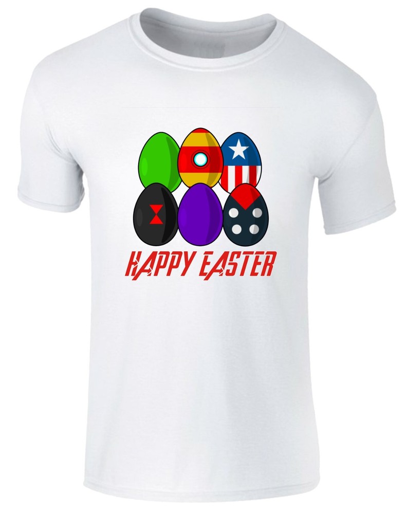 Happy Easter Superheroes Easter Eggs Hoppy Easter Unisex T-Shirt Adult Kids Tee