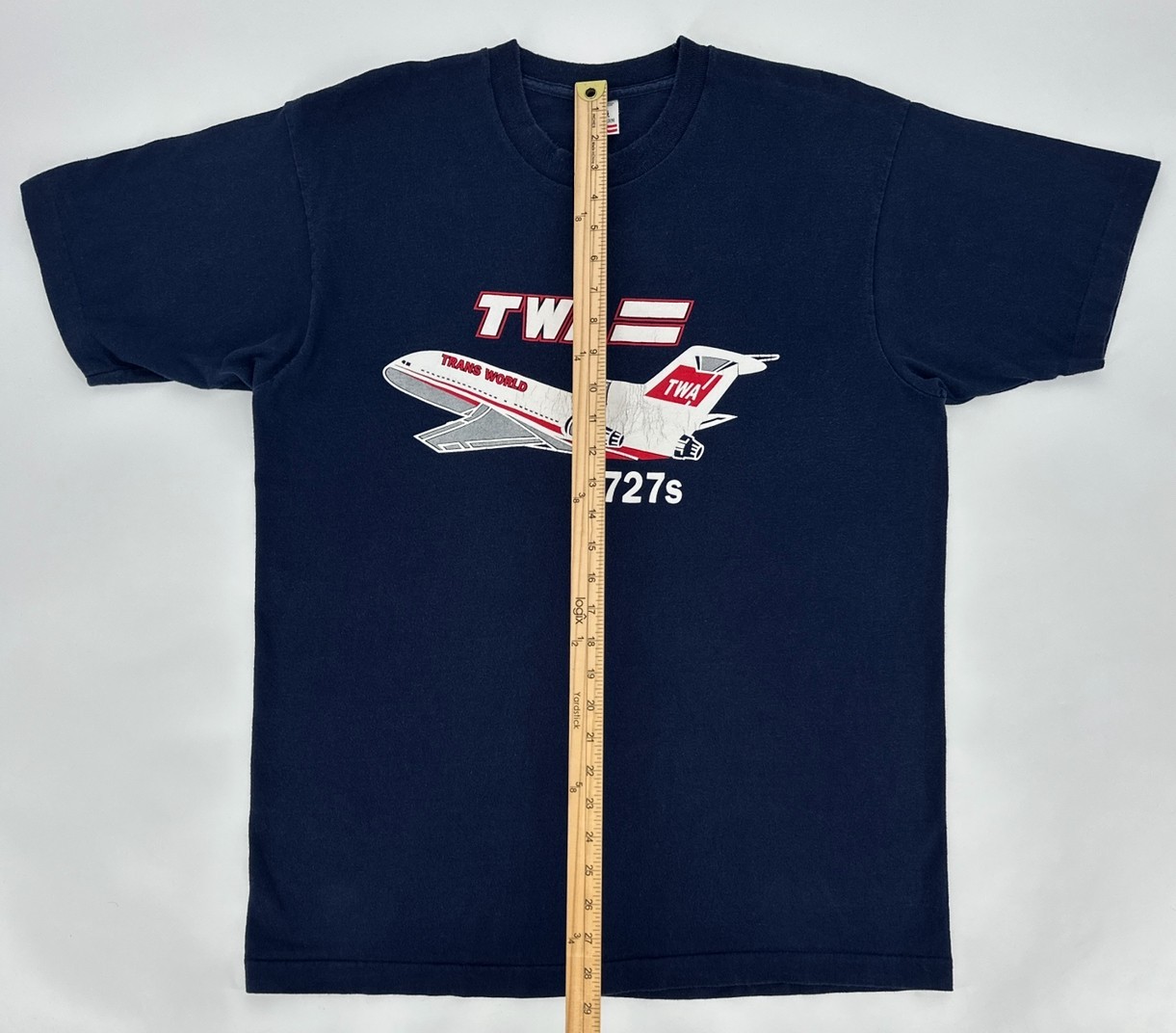 Vintage TWA Airlines T-Shirt Adult XL Blue Single Stitch 727s Airplane Graphic gallery