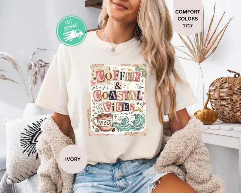 Coastal Coffee Comfort Tee gallery