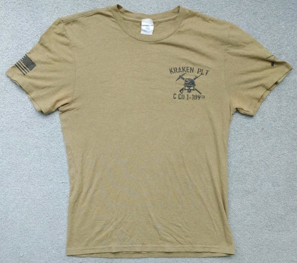 Mens S Obscure Military Port & Company Shirt Olive Green Pit 19" Length 27" gallery